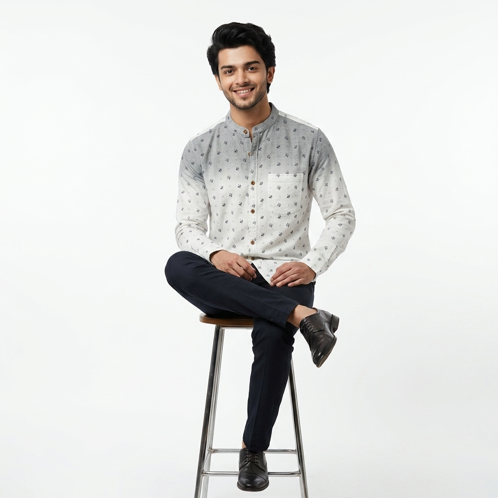 CHINESE COLLAR SHIRT (M)